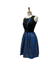 Load image into Gallery viewer, Blue Geometric Skirt Dress