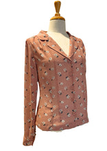Load image into Gallery viewer, Brighton Whimsical Latte Floral Blouse