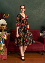 Load image into Gallery viewer, Fiorella Corset Dahlia Floral Dress