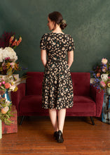 Load image into Gallery viewer, Fiorella Corset Black Dots Daisy Dress