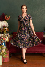 Load image into Gallery viewer, Fiorella Corset Navy Berries Dress