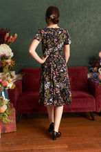Load image into Gallery viewer, Fiorella Corset Navy Berries Dress