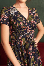 Load image into Gallery viewer, Fiorella Corset Navy Berries Dress
