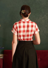Load image into Gallery viewer, Tessie Red Gingham Blouse