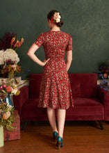 Load image into Gallery viewer, Ginger Burgundy Floral Dress