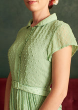 Load image into Gallery viewer, Camille Pastel Green Dots Dress