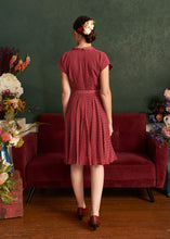 Load image into Gallery viewer, Manette Red & Cream Polka Dot Dress