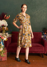 Load image into Gallery viewer, Filippa Khaki Floral Dress