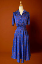 Load image into Gallery viewer, Farah Cobalt & Red Berries Dress