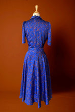 Load image into Gallery viewer, Farah Cobalt & Red Berries Dress