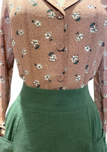 Load image into Gallery viewer, Brighton Whimsical Latte Floral Blouse