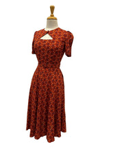 Load image into Gallery viewer, Ginger Red & Mustard Petite Floral Dress