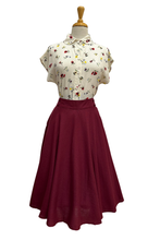 Load image into Gallery viewer, Minki Red & Yellow Petite Floral Blouse