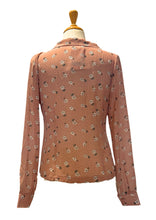 Load image into Gallery viewer, Brighton Whimsical Latte Floral Blouse