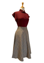 Load image into Gallery viewer, Anna rose grey and beige gingham skirt