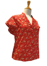 Load image into Gallery viewer, Fabulous Burgundy Strawberries Blouse