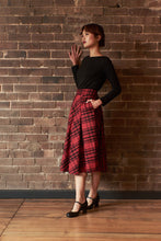 Load image into Gallery viewer, Anna Rose Red & Black Chequer Skirt