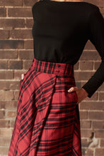 Load image into Gallery viewer, Anna Rose Red & Black Chequer Skirt