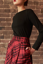 Load image into Gallery viewer, Anna Rose Red & Black Chequer Skirt