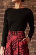 Load image into Gallery viewer, Anna Rose Red & Black Chequer Skirt