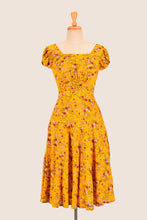 Load image into Gallery viewer, Astrid Mustard Petite Rose Dress