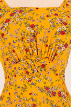 Load image into Gallery viewer, Astrid Mustard Petite Rose Dress