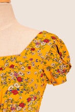 Load image into Gallery viewer, Astrid Mustard Petite Rose Dress