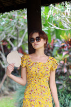 Load image into Gallery viewer, Astrid Mustard Petite Rose Dress