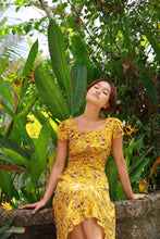 Load image into Gallery viewer, Astrid Mustard Petite Rose Dress