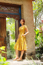 Load image into Gallery viewer, Astrid Mustard Petite Rose Dress