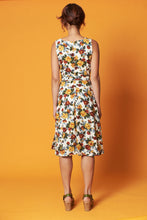Load image into Gallery viewer, Bee Mustard & Burgundy Rose Dress