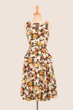 Load image into Gallery viewer, Bee Mustard & Burgundy Rose Dress