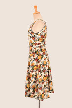 Load image into Gallery viewer, Bee Mustard & Burgundy Rose Dress