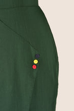 Load image into Gallery viewer, Belluci Bottle Green Linen Dress