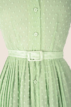 Load image into Gallery viewer, Camille Pastel Green Dots Dress