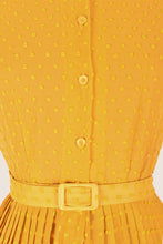 Load image into Gallery viewer, Camille Dots Mustard Dress