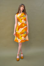 Load image into Gallery viewer, Malia Mustard Geometric Linen Dress