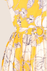 Ellen Custard & Cream Floral Dress