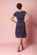 Load image into Gallery viewer, Enchanted Navy Cherry Blossom Dress
