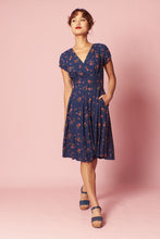 Load image into Gallery viewer, Enchanted Navy Cherry Blossom Dress