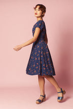 Load image into Gallery viewer, Enchanted Navy Cherry Blossom Dress