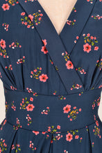 Load image into Gallery viewer, Enchanted Navy Cherry Blossom Dress