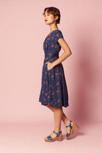 Load image into Gallery viewer, Enchanted Navy Cherry Blossom Dress