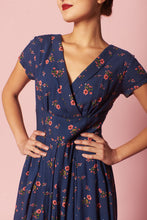 Load image into Gallery viewer, Enchanted Navy Cherry Blossom Dress