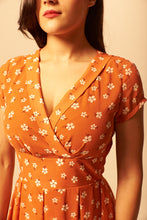 Load image into Gallery viewer, Enchanted Orange Floral Dress