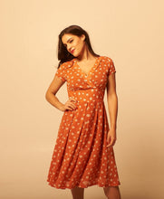 Load image into Gallery viewer, Enchanted Orange Floral Dress
