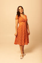 Load image into Gallery viewer, Enchanted Orange Floral Dress