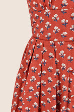 Load image into Gallery viewer, Iva Burgundy & Cream Floral Linen Dress