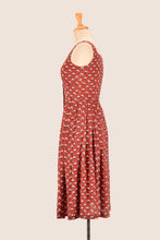 Load image into Gallery viewer, Iva Burgundy & Cream Floral Linen Dress