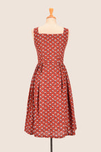 Load image into Gallery viewer, Iva Burgundy & Cream Floral Linen Dress